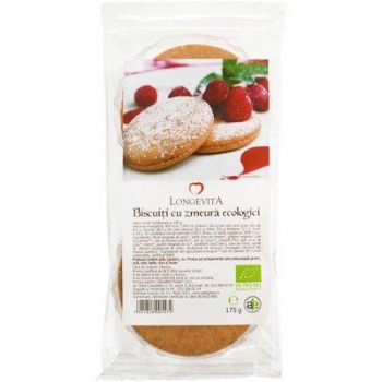 BISCUITI CU CREMA DE ZMEURA ECO 175g LONGEVITA