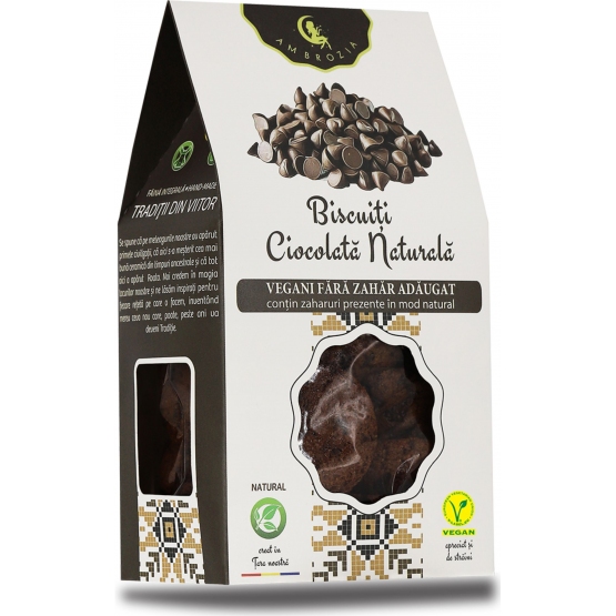 Biscuiți ciocolată naturală - 150 gr - AMBROZIA