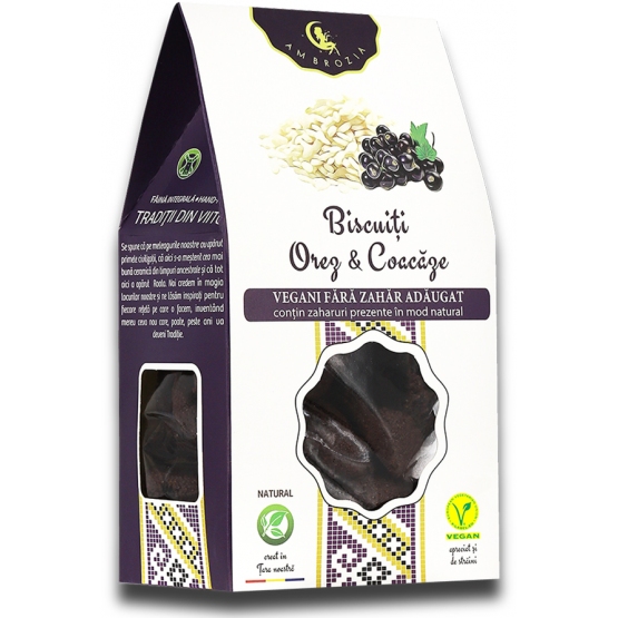 Biscuiti vegani Orez & Coacăze - 150g - AMBROZIA