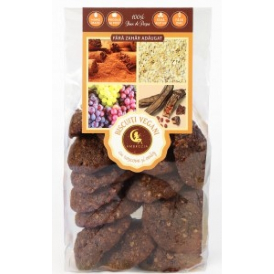 Biscuiti vegani cu roscove si ovaz (fara zahar adaugat) 150 g - AMBROZIA