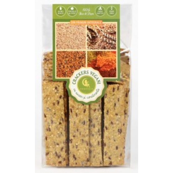 Crackers vegani cu susan si condimente 125 g - AMBROZIA