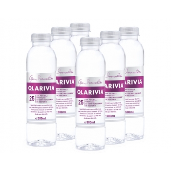 Apa cu continut scazut de deuteriu (25 ppm) 500 ml - QLARIVIA (bax 6 sticle/3l)